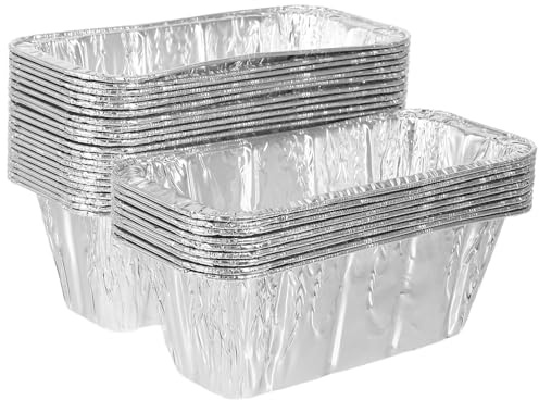KICHOUSE Teglie Contenitore Liquidi in Alluminio 30 Pezzi, Vassoio per Griglia USA e Getta profondità 205 MM e capacità 800 Ml, Accessori per Cucina Barbecue all'Aperto