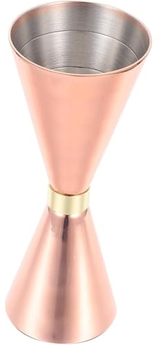 Jnchdghwa Jigger de Cóctel de Acero Inoxidable de Primera Calidad con Revestimiento de Cobre, Ideal para Bármanes y Bares Caseros.