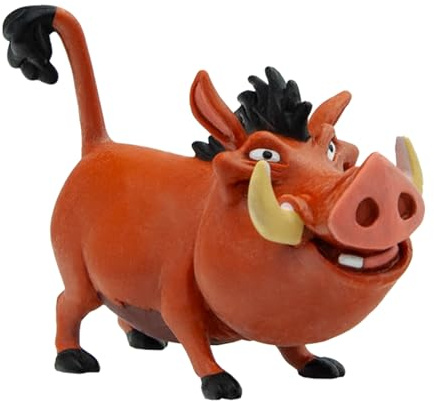 Bullyland 12533 - Spielfigur Pumbaa aus Walt Disney Der König der Löwen, ca. 7,6 cm, detailgetreu, ideal als kleines Geschenk für Kinder ab 3 Jahren, Braun | Perfekt als Dekoration, Kleines Geschenk für Kinder ab 3 Jahren, Detailgetreu, Walt Disney Sammelfigur