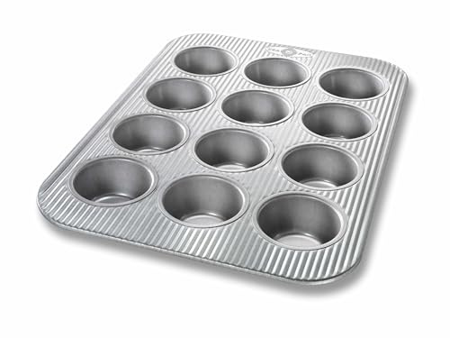 USA Pan Bakeware Muffin Pan, 12-Well, Aluminized Steel