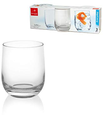 Bormioli Rocco 340650Q01021990 Bicchieri da acqua Loto, 3 pezzi