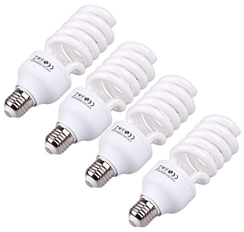 Fotograferingslampa, fotografilampor, Andoer 4 st E27 220 V 5500 K 45 W foto studiolampa video fotografi dagsljus lampa