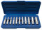 Lot de 11 douilles longues à 12 pans multidents pour clé à douille cannelée, douille de 4-13 mm en acier chrome-vanadium