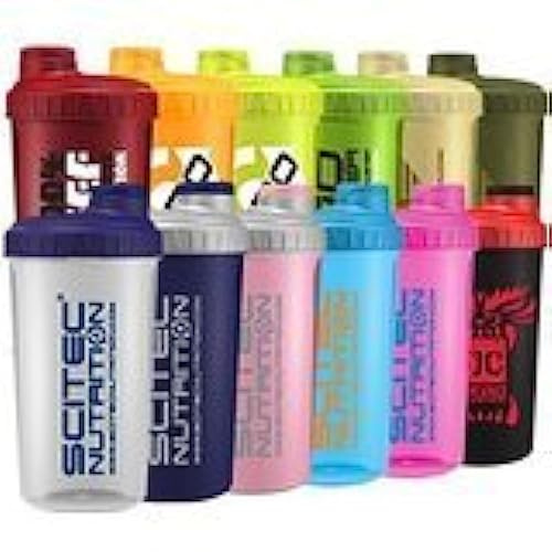 Scitec Nutrition - Shaker 12 Farben MIX Box ,700ml mit Sieb (2 Shaker)