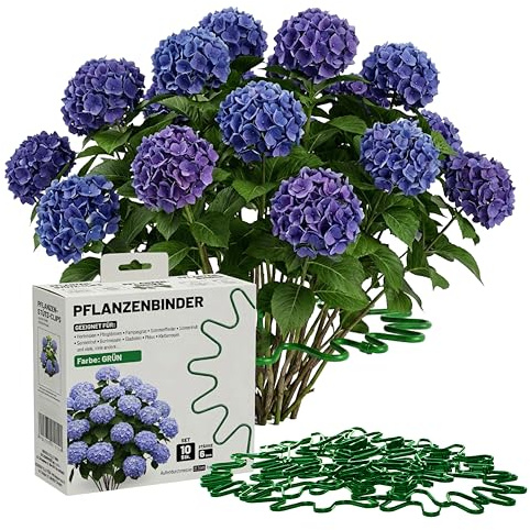 ARPON Staudenhalter rund 10 Stück – Einstellbare Blumenstütze & Pflanzenstütze Ø 21,5 cm – Ideal als Hortensien Stütze, Strauchstütze, Staudenstütze & robuster Blumenhalter im Garten