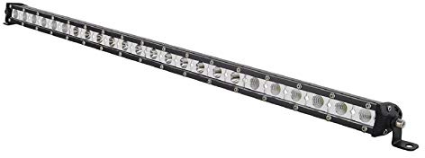 SKYWORLD 25 Zoll 65cm 120W LED Arbeitsscheinwerfer Bar Slim Lichtbalken | Einzelne Reihe, 12V 24V Flood Spot Offroad Scheinwerfer Wasserdicht Lightbar für 4x4 Auto KFZ SUV ATV UTV Traktor, 6000K Weiß
