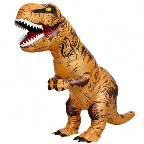 RHYTHMARTS Disfraz de Dinosaurio para Adulto Disfraces de Dinosaurios Hinchables Disfraz de T-Rex Hinchable para Adulto