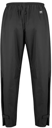 Mac in a Sac Origin Overtrousers - Packable Lightweight Rain Pants - Waterproof 10, 000 mm Rated - Highly Breathable (8,000 mm) - Fully Taped Seams - Color Black - Size XXL