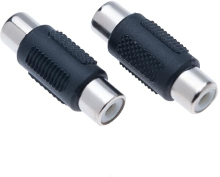 Keple RCA Female to Female Coupler Connector Pack of 2 - Phono Socket to RCA Adapter Compatible with Speaker, Amplifier, TV