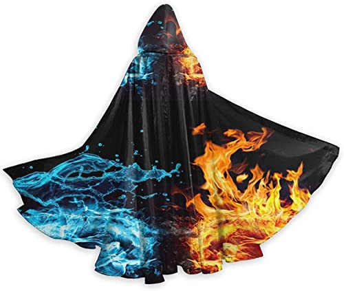 Eis und Feuer kollidieren in einer Faust Duel Halloween Kapuzenumhang Erwachsene Herren und Damen Umhänge Cosplay Party Supplies Kleid Kleidung Geschenk Kostüme