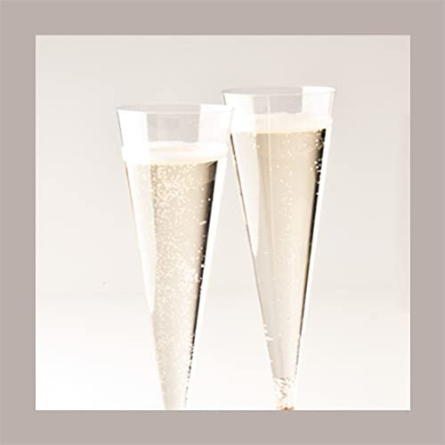 Lucgel Calici Flute Champagne Prosecco Aperitivo Bicchieri in Plastica Trasaprenti H157mm - 120 pezzi -