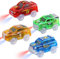 Track Cars Magic Kinder Geschenk: Race Cars 4 Pack Ersatz Track Zubehör Autos für 3 4 5 6 7 8 Jahre Up Old Kids Boys Girls Spielzeug Track Cars Kompatibel mit den meisten Auto Tracks