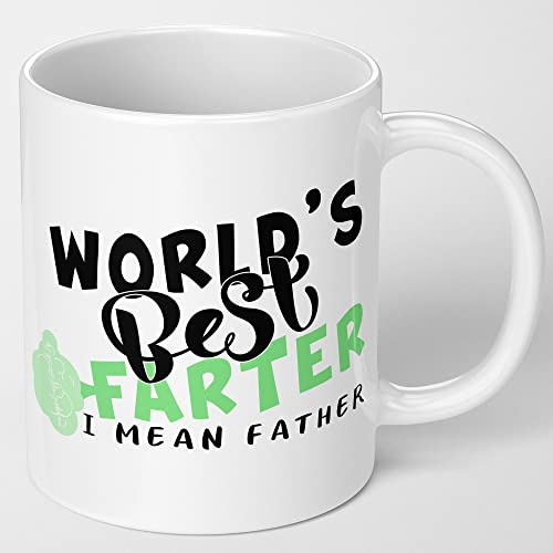 Mugged Off Funny Christmas Dad Gifts Coffee Mug with “Oops I Meant Father” Fun Father Mug from Daughter or Son