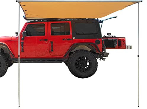 SUYUDD Outdoor-Wandern, großes Auto-Zelt, Camping-Unterstand, selbstfahrendes Reise-Auto, hinteres Seitenzelt, Anhänger, Zelt auf dem Dach
