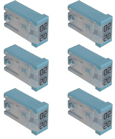 EPLZON 20A 32V Mini Slotted Automotive MCASE Shaped Cartridge Fuse Kit(pack of 6pcs,20A)