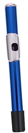 Flötenkopfstück aus Weißkupfer, Blau, für Professionelle | Gratfreie Glatte Oberfläche, Leicht zu Reinigen, Sichere Verwendung, Ersatzteil für Metall und Kunststoffflöten, 16 Löcher