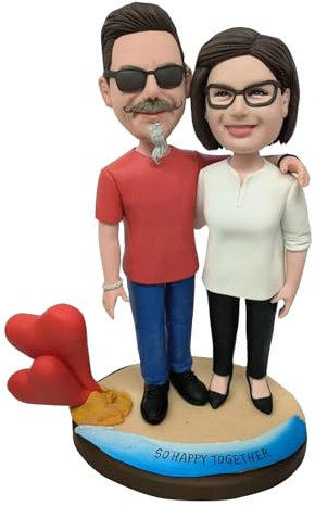 RODMAIE Individuelle Wackelköpfe für Paare, personalisierte Hochzeitsgeschenke für Paare, Hochzeit für Paare, einzigartiges Valentinstagsgeschenk