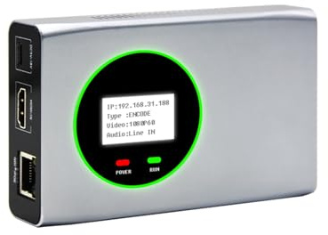 ORIVISION Decodificador completo NDI, 1080P@60 HDMI a NDI completo, NDI a HDMI, convertidor de video NDI con bucle HDMI, control PTZ de luz de conteo para transmisión en vivo, programa de televisión y