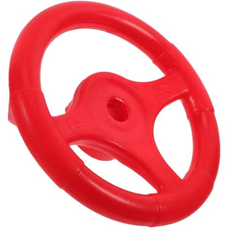 VICASKY Jouet de Volant pour Enfants - Remplacement de Roue en Plastique - Jouet de Maison de Jeu d'Extérieur - Volant - Pour Aire de Jeux d'Extérieur Arrière-Cour d'escalade Rouge