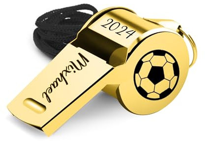 Personalisierte Pfeife für Trainer, individuelle Pfeife mit Namen, gravierte Pfeife mit Lanyard, Laute Pfeife Geschenk, Edelstahlpfeife für Trainer Schiedsrichter Lehrer Sportliebhaber