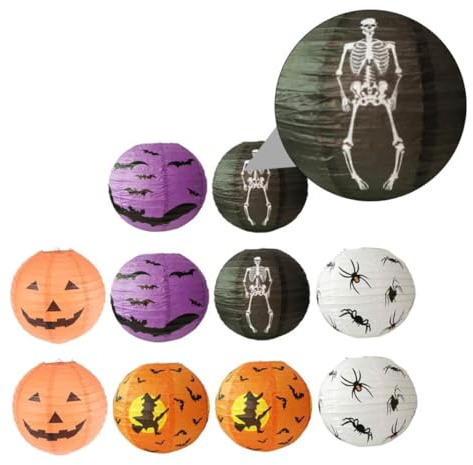 PRETYZOOM 10 Pezzi Pieghevoli Decorazioni Di Compleanno Lanterna Da Giardino Decorazione Per Feste Ornamenti Per Presepe Lanterne Di Halloween Mini Lanterne Ghirlande Per La Decorazione