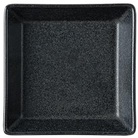 FSSTUD Square Ceramic Trinket Tray Jewelry Holder Dish Ring Display Plate Small Earring Dish Key Organizer Tray Elegant Necklace Bowl Decorative Dish Tray for Bathroom Kitchen Black
