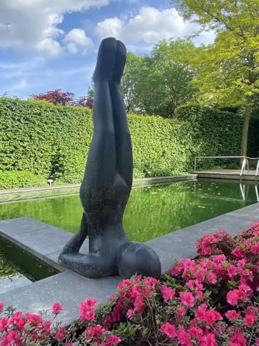 Generisch Yoga Figur Neela 30 cm Gartenfigur Steinguss, handveredelt & coloriert