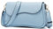 molshine Damen Umhängetasche PU Leder Schultertasche Mode Messenger Bag Geldbörsen Satchel mit verstellbarem Riemen (Hellblau)