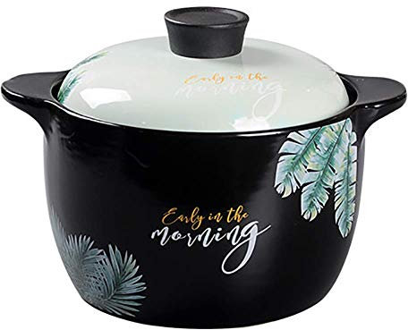 JHHNCVBC Cocotte Antiaderente Adatta per 3-4 Persone, Contenitore in Ceramica e Argilla, teglia in Terracotta Naturale da 4 Litri
