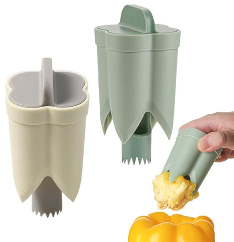 2 Pieces Pepper Corer, Pepper Stem Remover, 2 in 1 Pepper Seed Remover, Home Apple Pepper Corer, Kitchen Gadgets