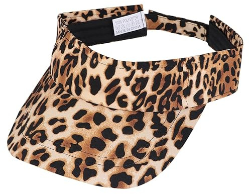 DEARMAMY 1pc Leopard Print Visors Men Leopard Hats for Sports Reins Running Going Cute Fleece Blanket Disquiet Leopard Print Visor Animal Book Golf Hat Plastic