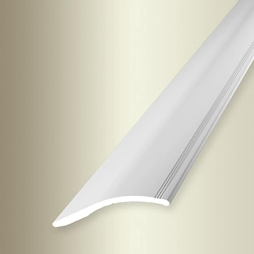 PROVISTON - Anpassungsprofil - Breite: 40 mm - Höhe: 0-18 mm - Länge: 1000 mm - Aluminium pulverbeschichtet - Rampe - Weiß - Selbstklebend