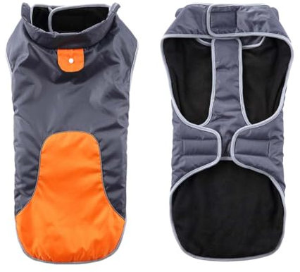 Hunde-Wintermantel, hoher Halsausschnitt, verstellbarer Kragen, Metall-Leinenhaken, warme Hundekleidung, Rollkragenjacken