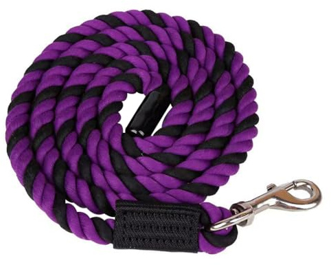 Führstrick für Pferd, 1,8m/6ft Geflochtenes Pferde Anbindestrick, 1,5 cm Dick, Anbindeseil mit 360°-Drehung Karabinerhaken für Pferde, große Hunde und Schafe