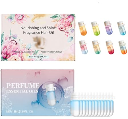 Aceite De Perfume 2 En 1, Mini Frascos De Aceite De Perfume Para Cabello, Perfume Y Aceite De Elixir De Aguacate Para Cabello Seco Y Rizado Para Mujeres (combinación)