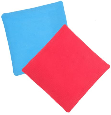 Sacchetti da Lancio Quadrati in Canvas 2 Pezzi per Bambini | 10cm, senza Imbottitura, per Tossing e Training Sensoriale, Design Compatto per Giochi All’aperto