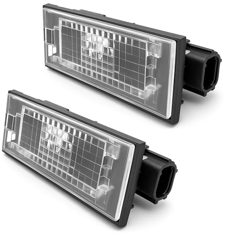 NIMOVA 2x Rear Number Plate Light Lamp Lens for Renault Clio Laguna Master Megane Trafic Vauxhall Movano Vivaro Fiat Talento Nissan Interstar NV400 Dacia Logan Duster 8200480127 265108474R 2651000Q0A