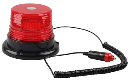 Hooma LED Rundumleuchte Magnet 12V Rot 24V Auto Warnleuchte für Truck, KFZ, LKW, Traktor