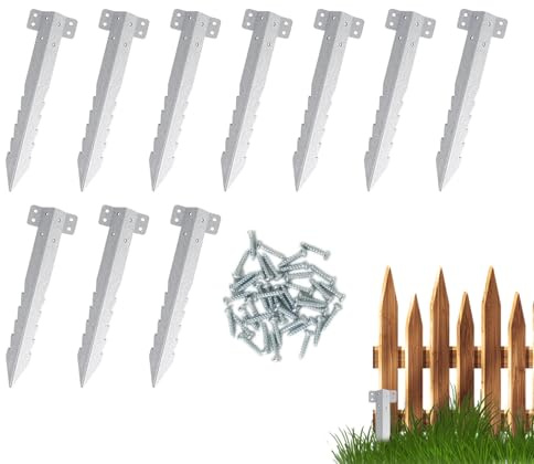 Connettore angolare per aiuole rialzate | 10 ganci da giardino – robusto in metallo per pareti di sostegno, orticoltura urbana