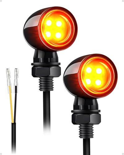 Mini Led Turn Signals Motorcycle Blinkers 4LEDs Amber Front Rear Turn Signals universal bullet signal lights Fit for Honda Yamaha Suzuki Kawasaki Harley Chopper Bobber