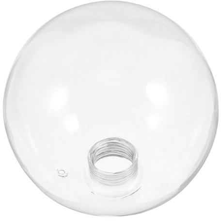 NUOBESTY Clear Threaded Round Glass Globe Lampshade Spherical Light Bulb Cover for Home and Commercial Ceiling Fixtures Fade-Resistant Glass Shade with Uniform Soft Light Distribution