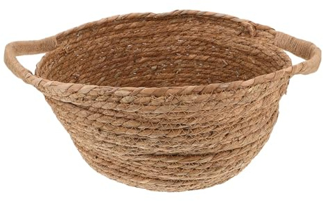 Alipis Panier de Rangement Osier avec Poignée Panier à Jouets pour Chambre Garçon Fille de Récolte pour Décoration Intérieure et Extérieure