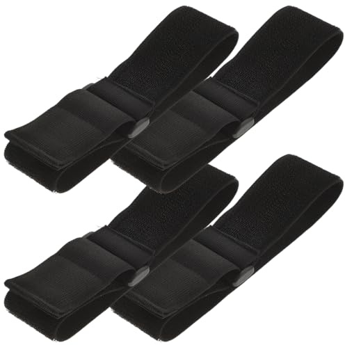 IMIKEYA Lot de 4 Sangles Élastiques à Scratch 50x500 Mm, Sangles de Serrage Multifonctions en Matériau Résistant, pour Gestion de Câbles, Organisation Intérieure et Extérieure, Usage