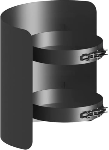 Ø 150 mm Ofenrohr Strahlungsschutz - 25 cm - schwarz