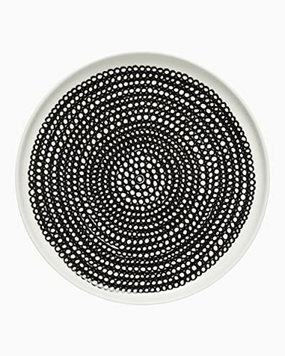 Marimekko - Oiva Räsymatto Teller, Ø 20 cm, schwarz/weiß