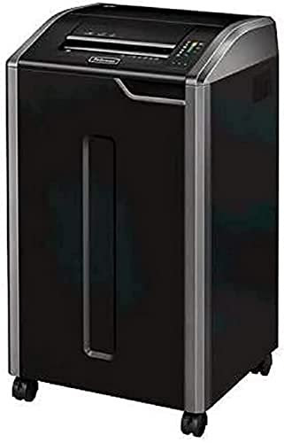 Fellowes Powershred 425Ci 100% Anti-Stau Aktenvernichter, Schneidleistung: 30-32 Blatt (Partikelschnitt) schwarz/Silber