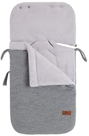 Baby's Only - Fußsack Babyschale 0+ Robust - Fußsack für Autositz - Auch für Maxi-Cosi - Wunderbar Warm - Ganzjährigen Verwendung - Mit 3- und 5-Punktgurten - Grau