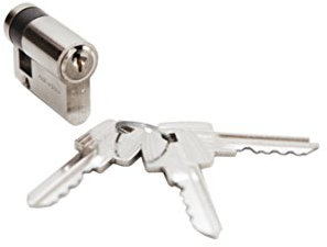 Tesa Assa Abloy, 52004010N, Cilindro Estándar, TE5, Leva Corta, Llave - Llave, Niquelado, 40 x 10 mm