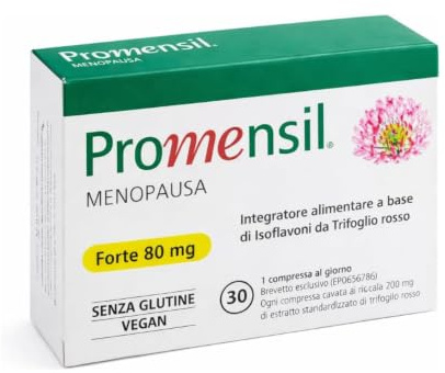 NAMED Promensil Forte Integratori Menopausa Naturali | Isoflavoni da Trifoglio Rosso per Benessere in Menopausa e Premenopausa | Supporto per Vampate, Umore e Sonno | Integratore Donna | 30 Compresse