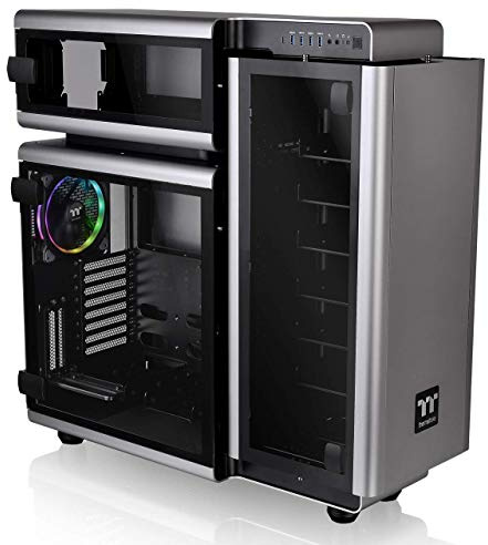 Thermaltake Level 20 E-ATX Full Tower Gaming Computer PC Case with 3 Riing Plus 140mm RGB Fan + 2 Lumi Plus LED Strips Pre-Installed CA-1J9-00F9WN-00